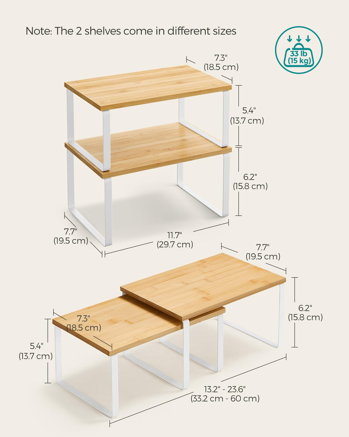 Set of 4 Kitchen Storage Shelf V927115