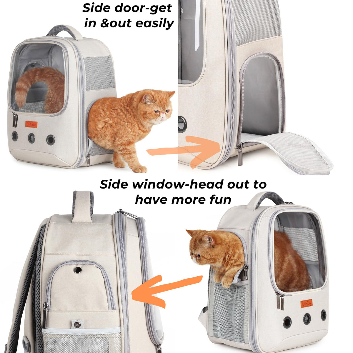 Pet Carrier Backpack, Airline-Approved (Beige) H447498