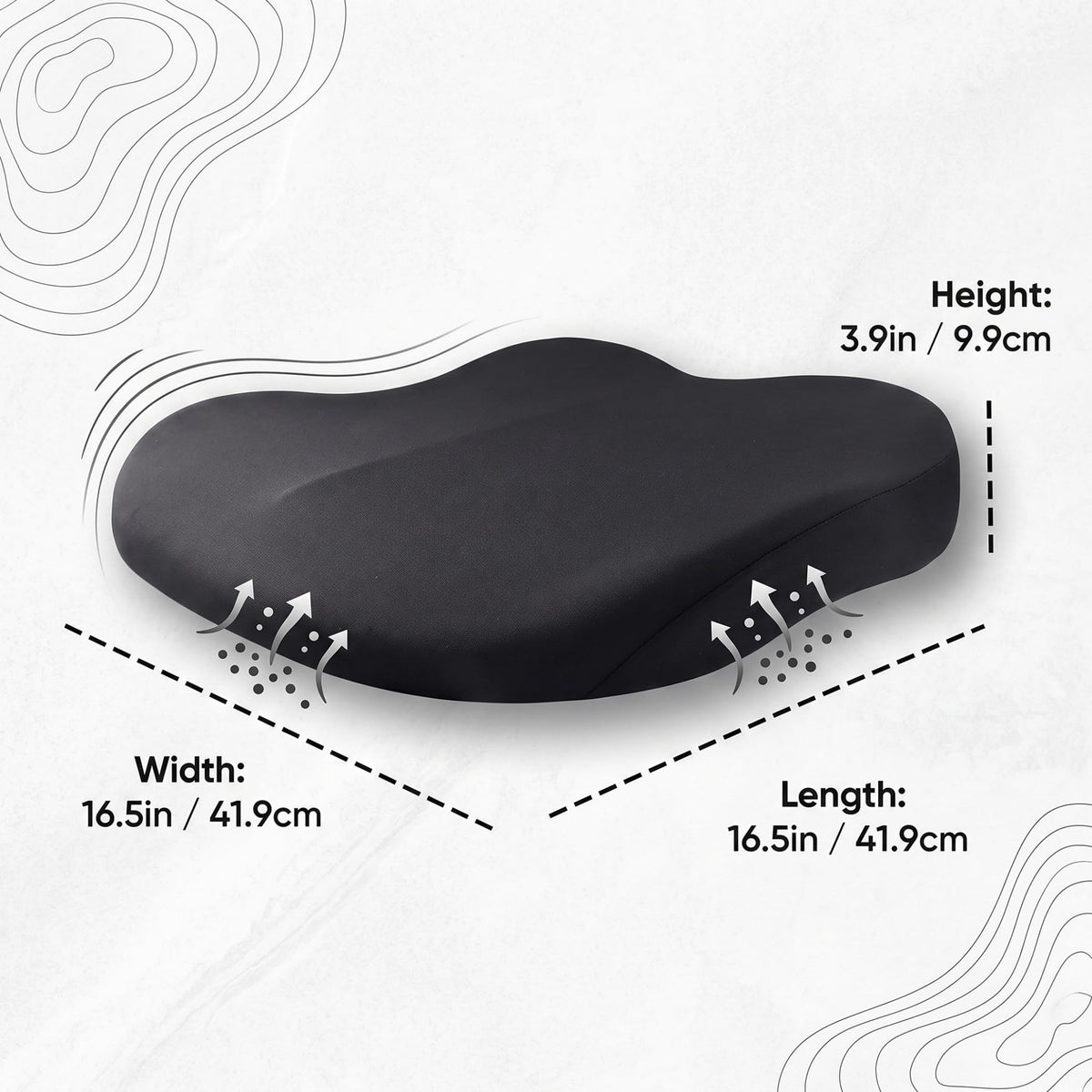 Backless Booster Car Seat Cushion, Black D778855