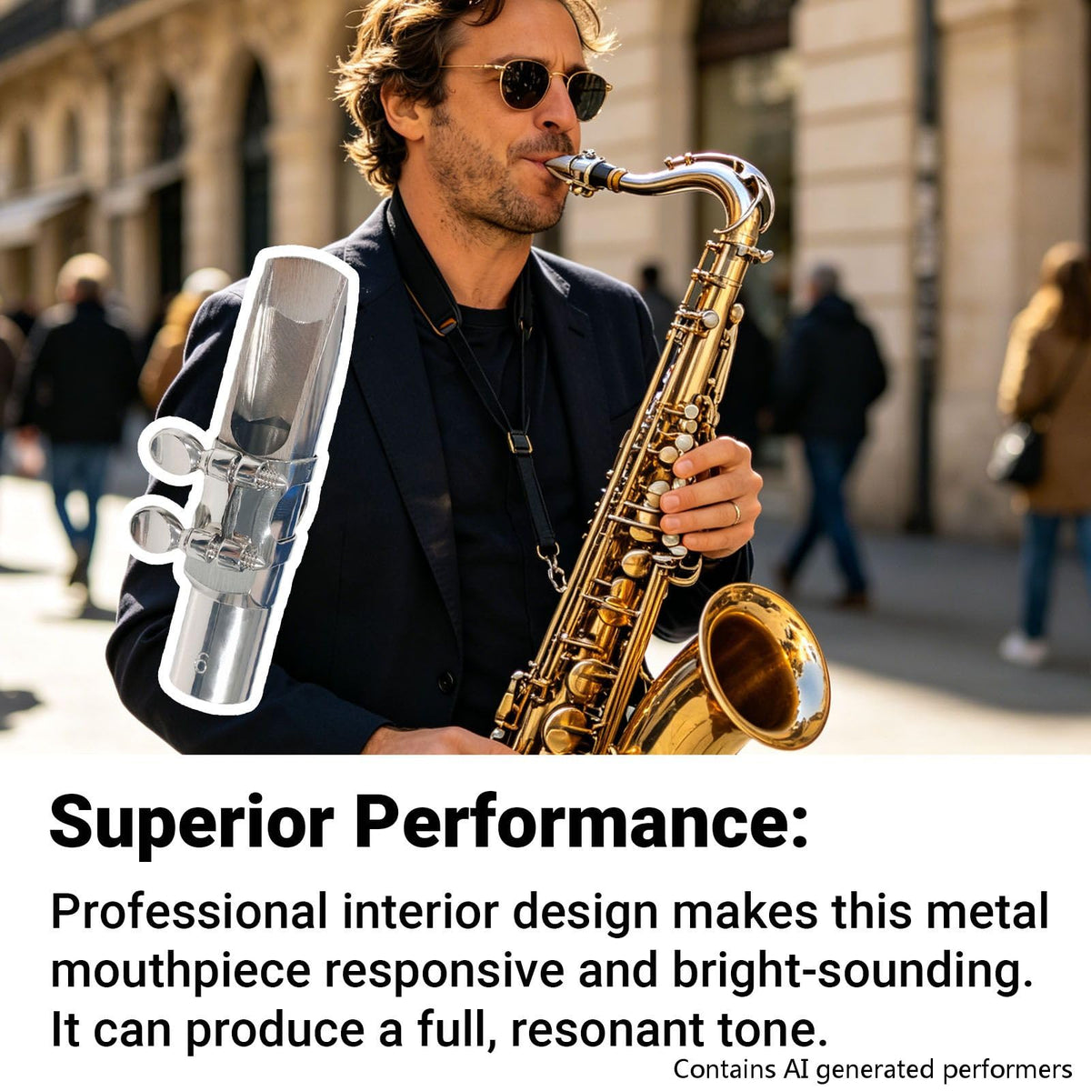 Silver Plated Alto Saxophone Mouthpiece H254030
