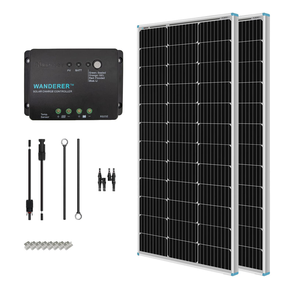 200 Watt 12 Volt Monocrystalline Solar Panel and 1000W Pure Sine Wave Inverter C53555