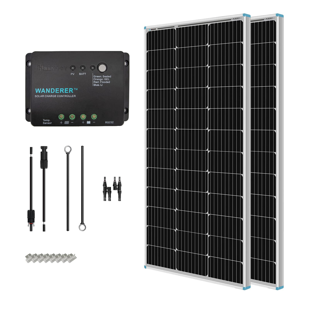200 Watt 12 Volt Monocrystalline Solar Panel and 1000W Pure Sine Wave Inverter C53555