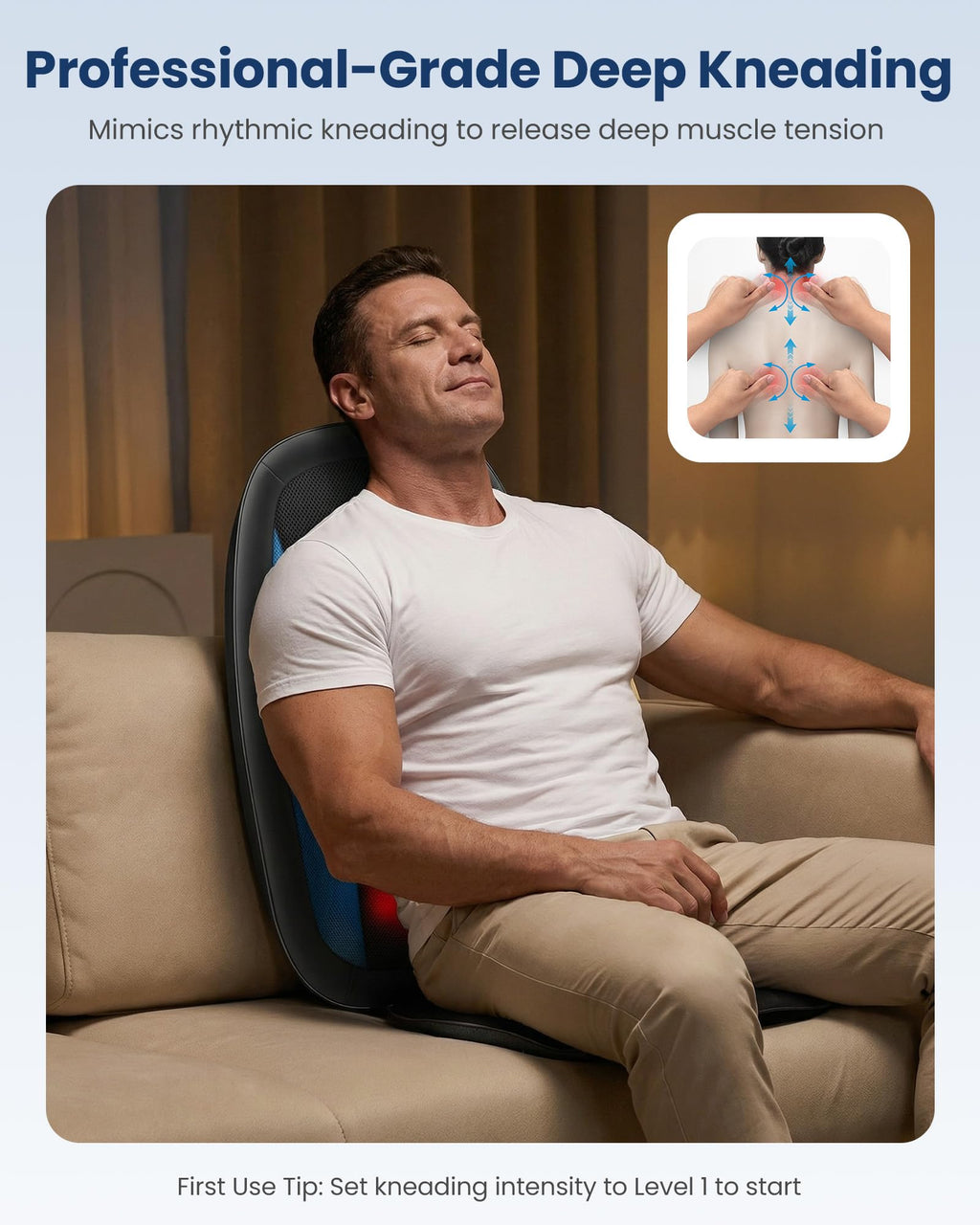 Shiatsu Back Massager with Heat A19678