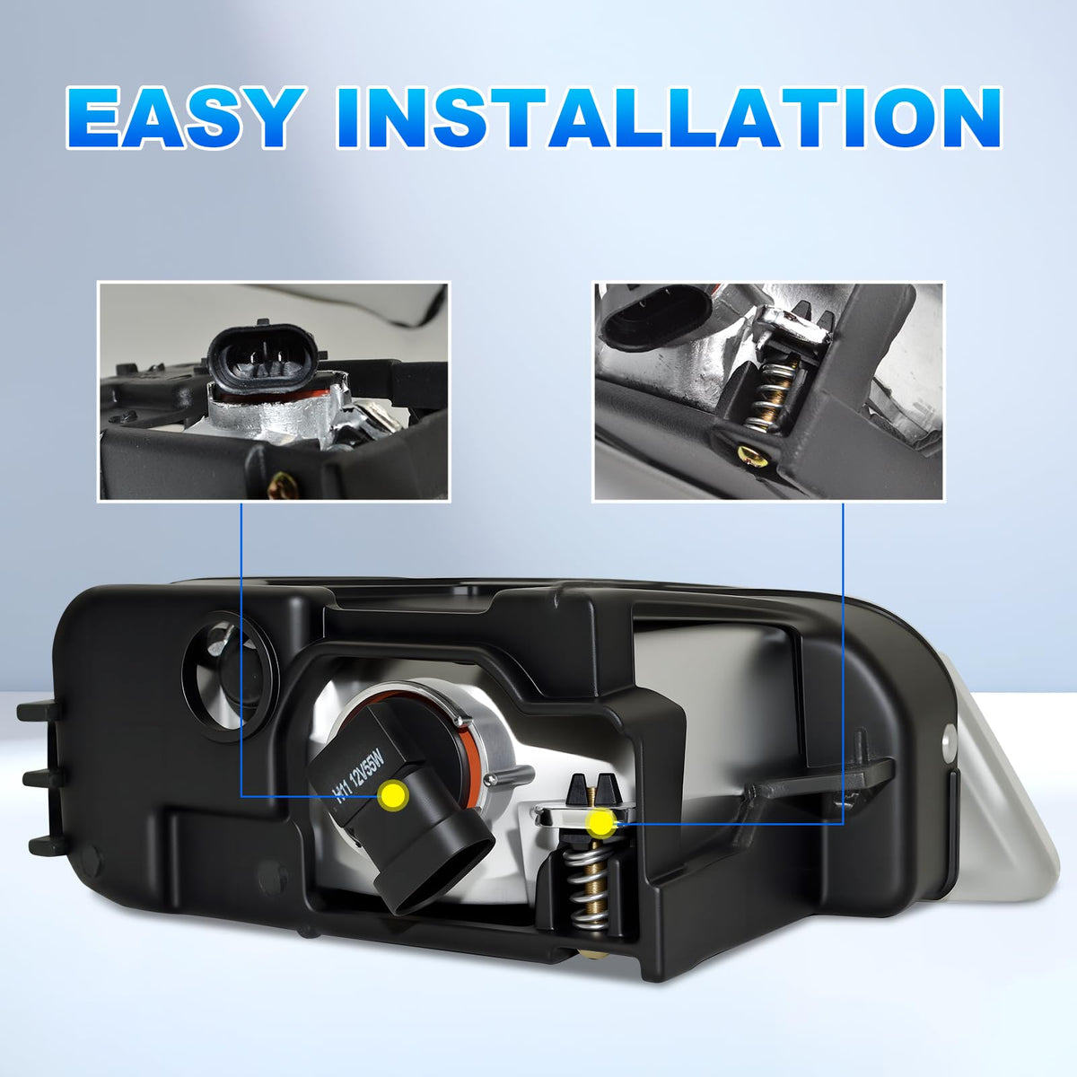 Fog Lights Assembly with Halogen Bulbs Clear Lens Switch Harness Kit T15033