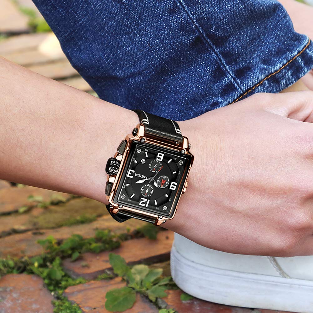 Men's Analogue Luminous Quartz Watch with Leather Strap T11909