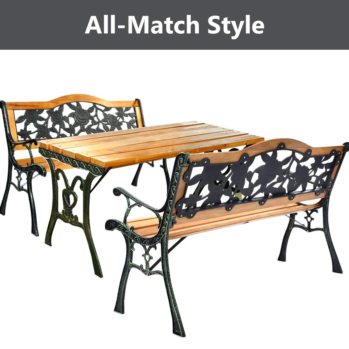 50 Inch Hardwood Frame Patio Bench N9130