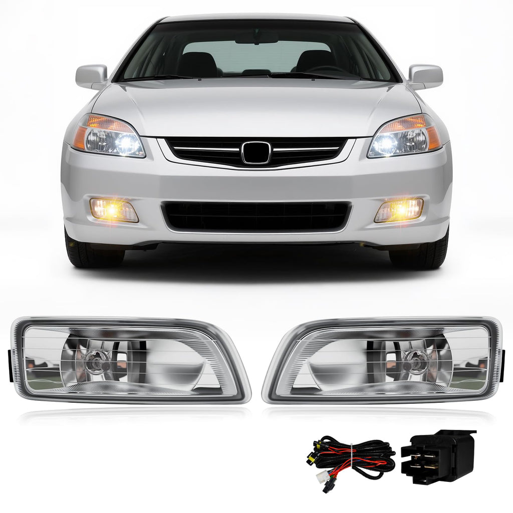 Fog Lights Assembly with Halogen Bulbs Clear Lens Switch Harness Kit T15033