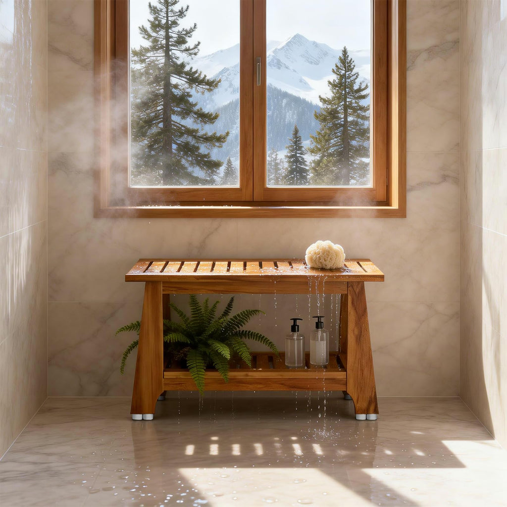 30" Teak Shower Bench N843928