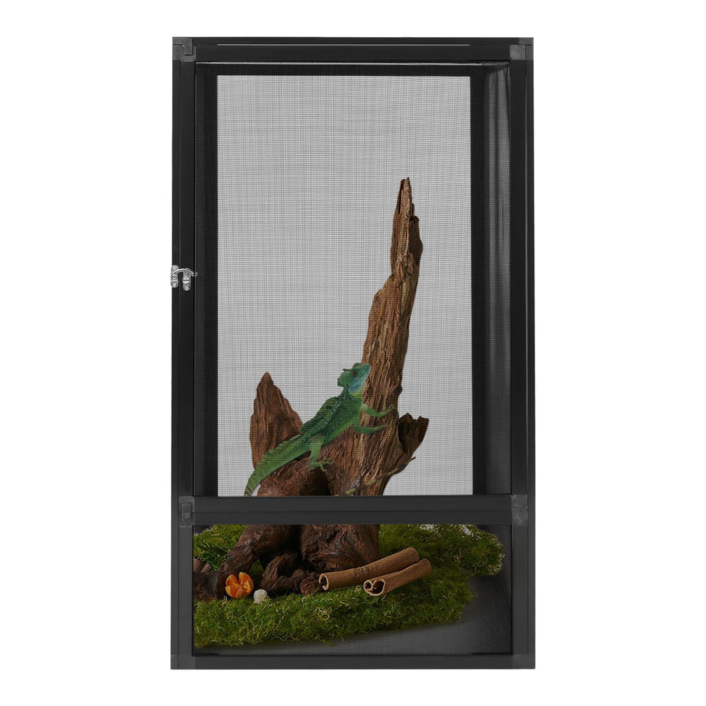 17.7"x17.7"x31.5" Foldable Aluminum Alloy Mesh Reptile Terrarium X584118