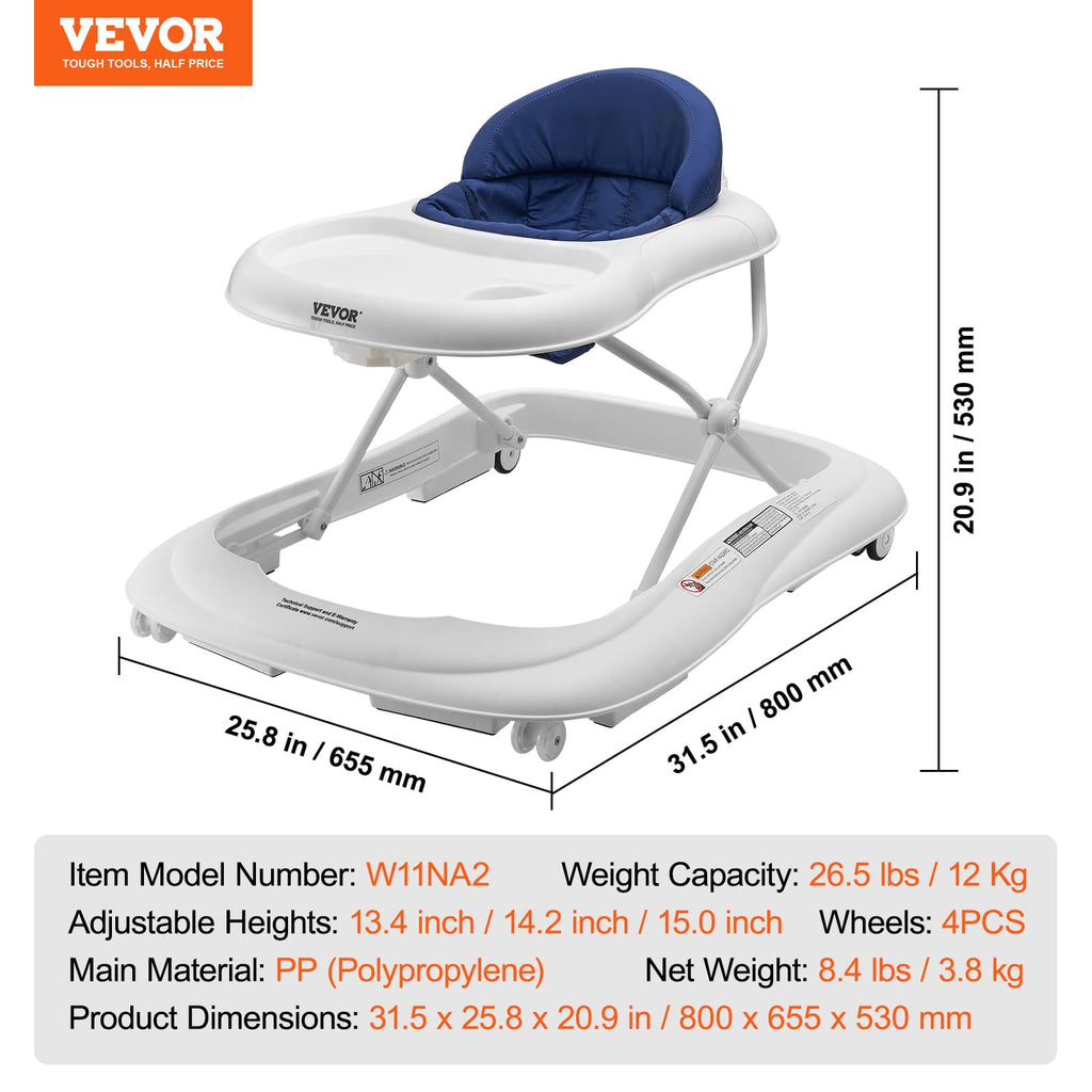 Foldable Baby Walker with Feeding Tray A92862