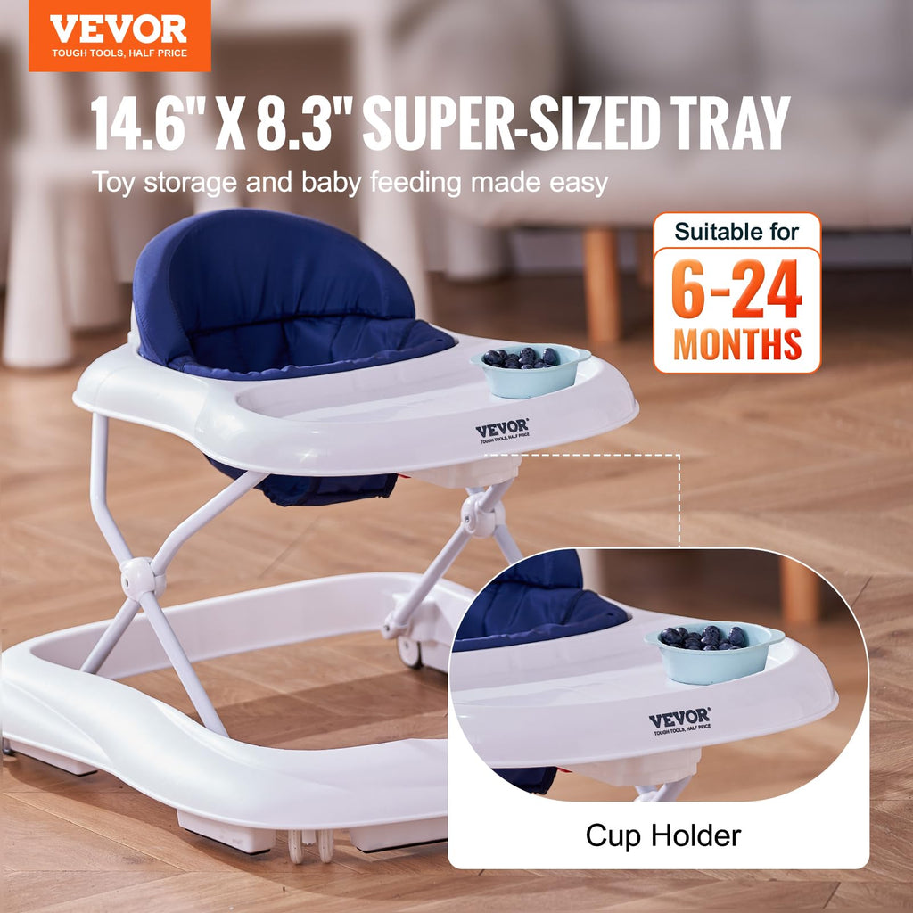 Foldable Baby Walker with Feeding Tray A92862