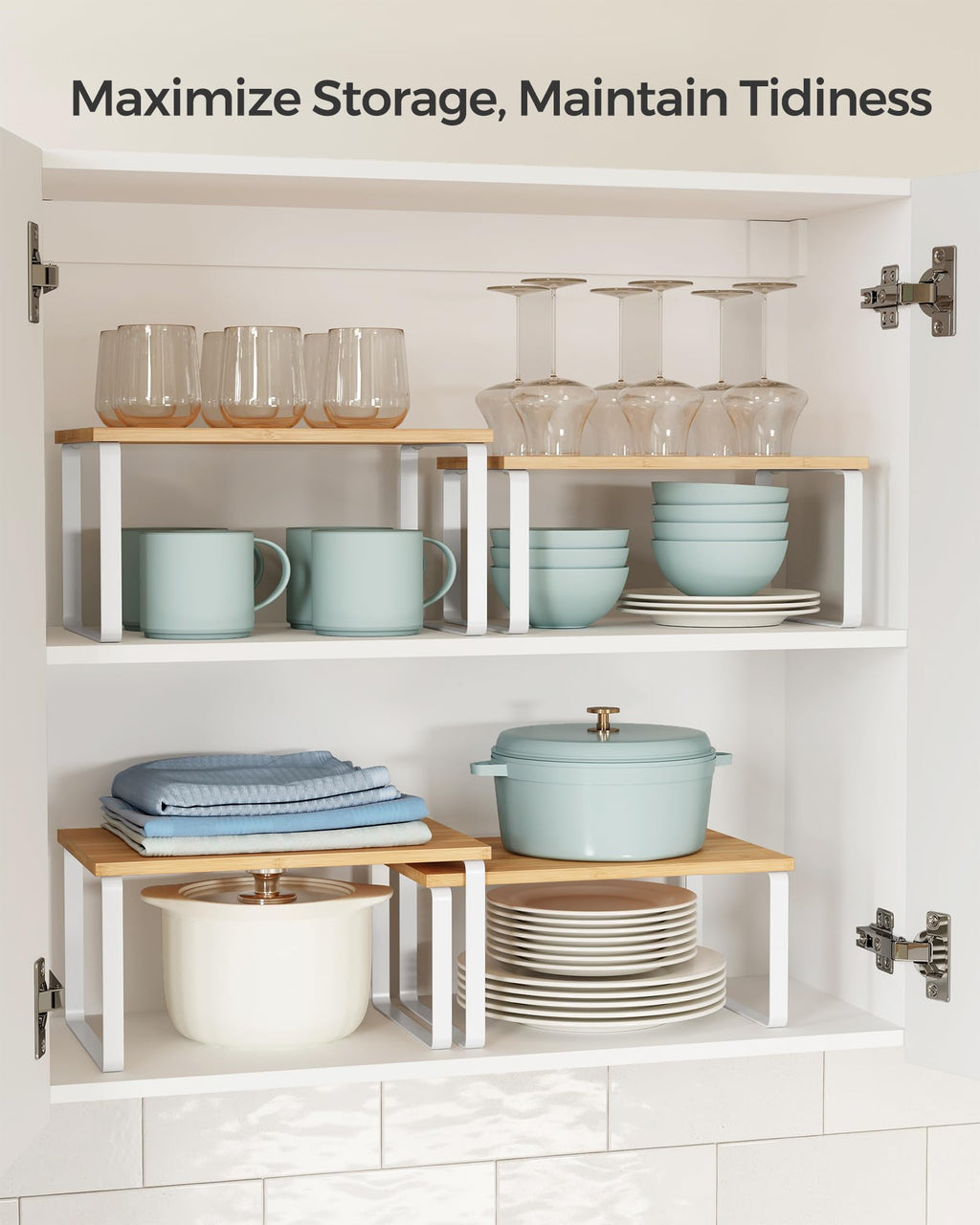 Set of 4 Kitchen Storage Shelf V927115
