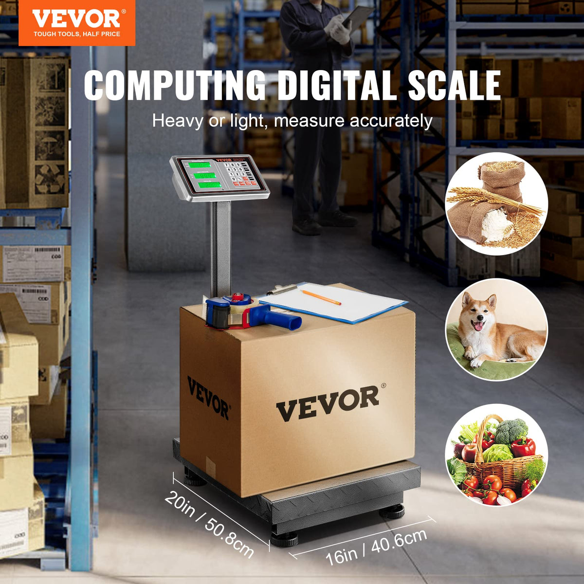 660 lbs Stainless Steel Digital Platform Scale Q6644
