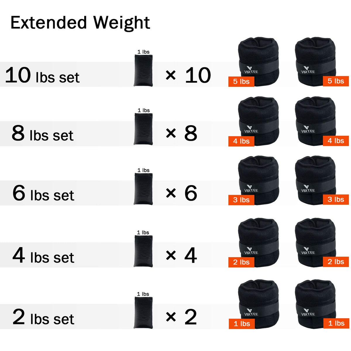 Adjustable Ankle Weights 1-3 Lbs Pair X212379