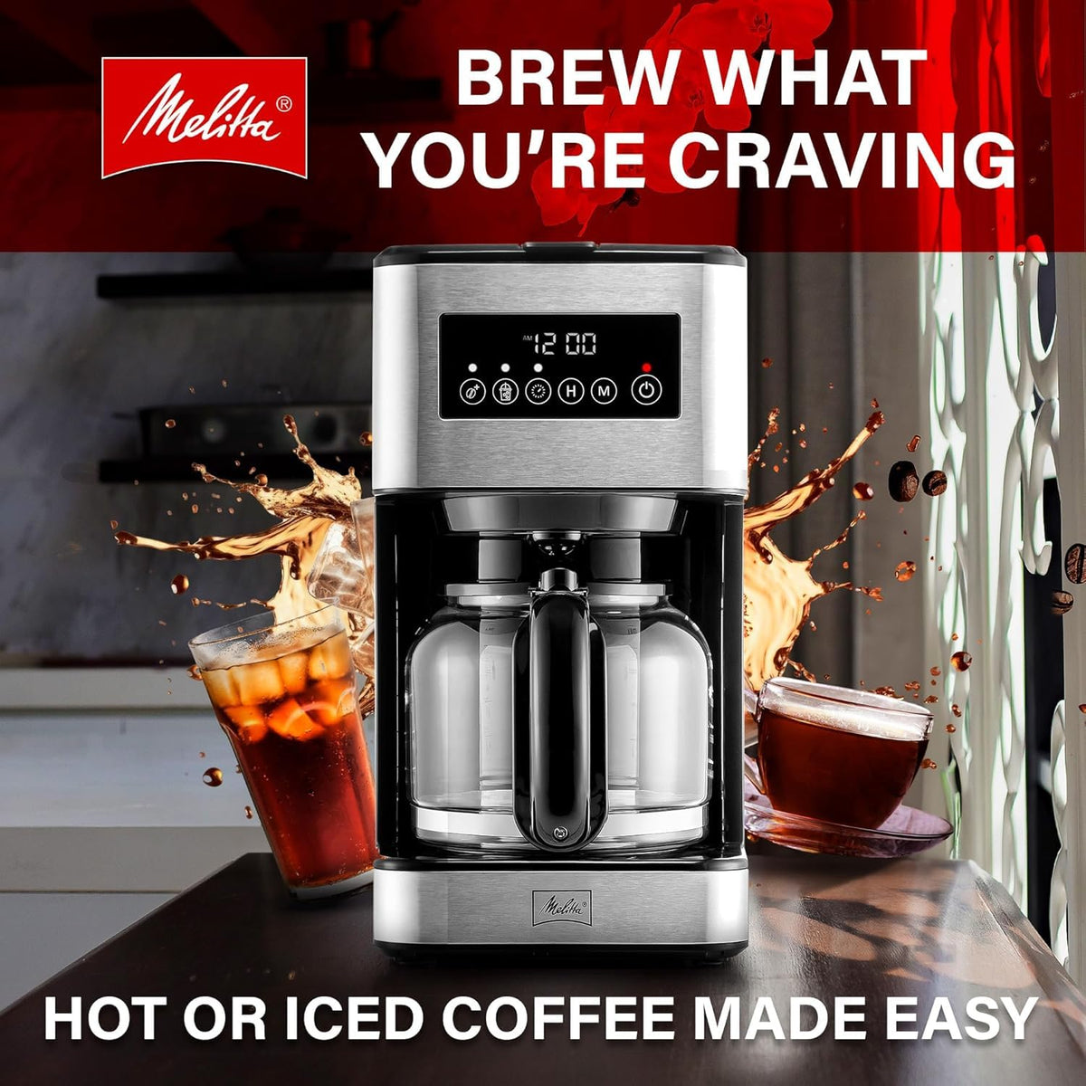 Glass 12-Cup Drip Coffee Maker M650549