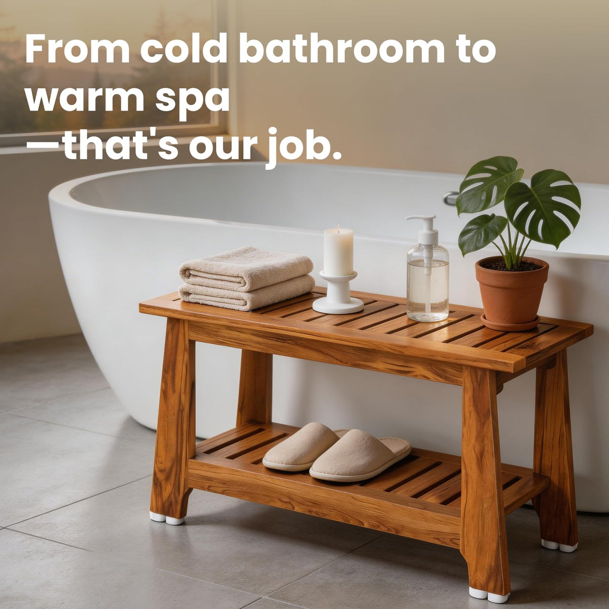 30" Teak Shower Bench N843928