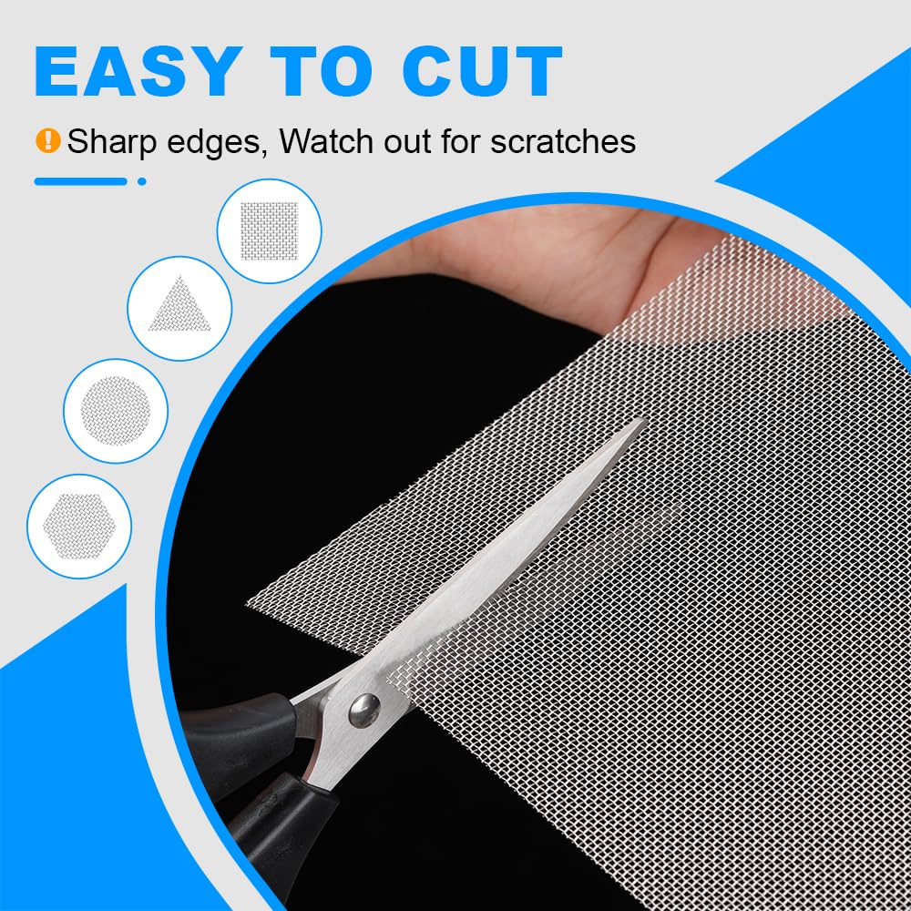 12×8 Inch 20 Mesh 304 Stainless Steel Wire Mesh Screen P96835