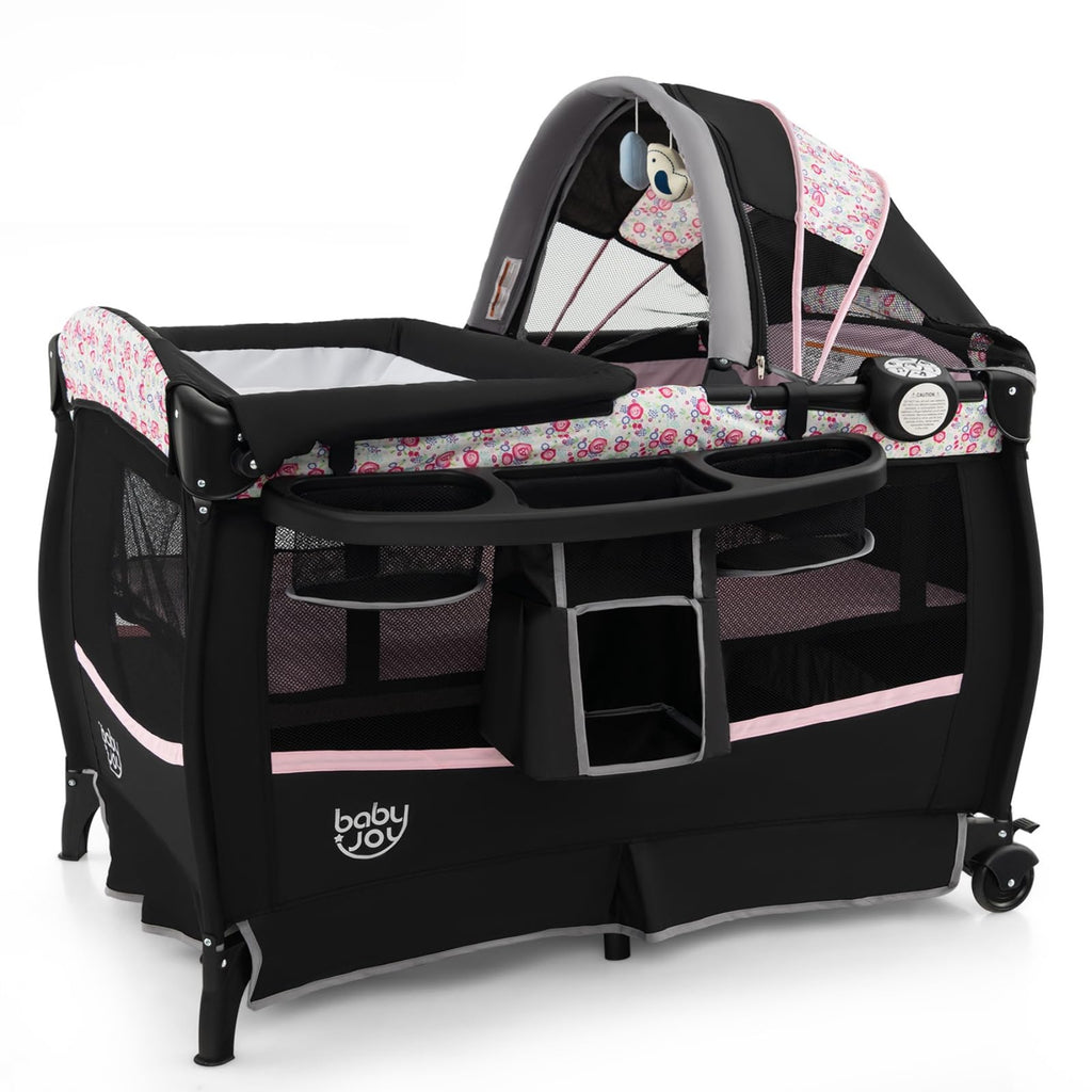 4 in 1 Pack and Play Portable Baby Playard with Bassinet I68032