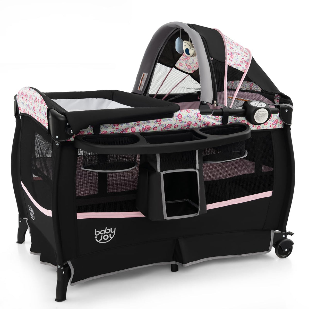 4 in 1 Pack and Play Portable Baby Playard with Bassinet I68032