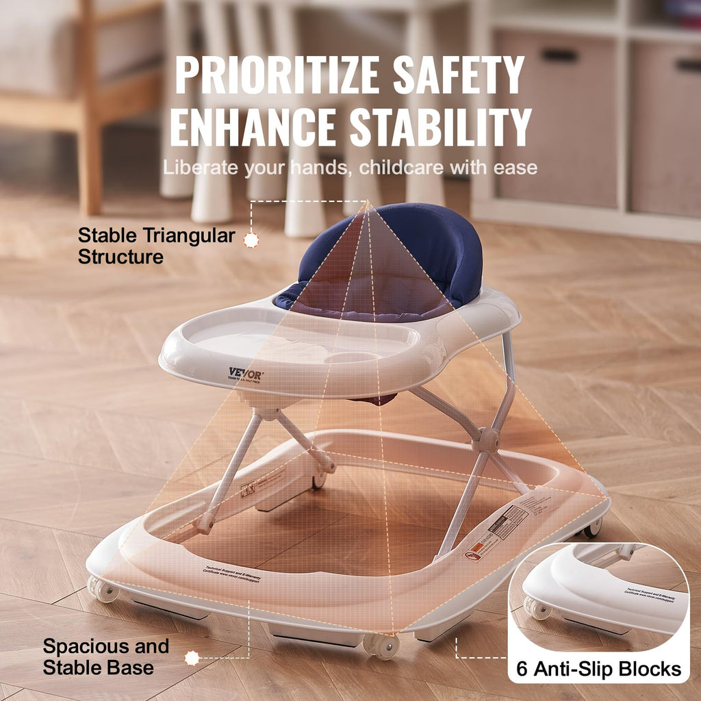 Foldable Baby Walker with Feeding Tray A92862