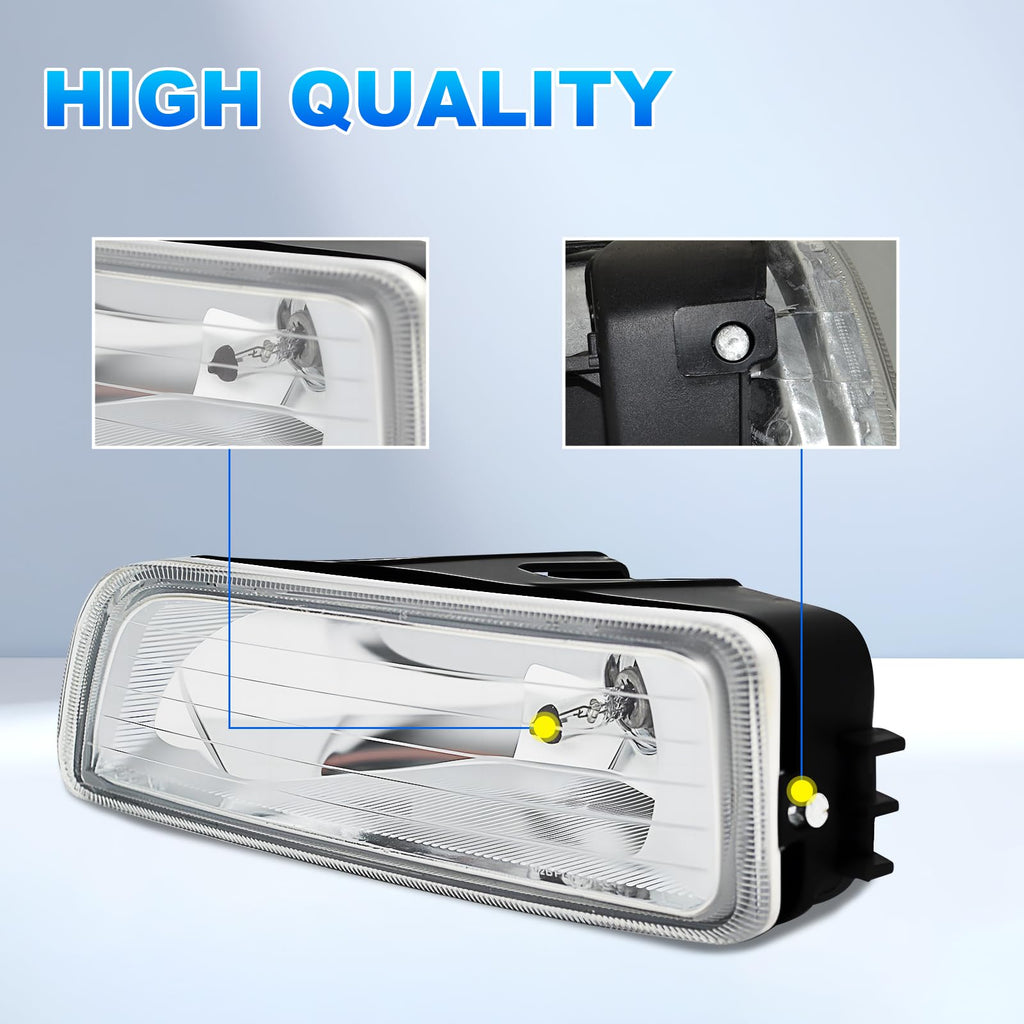 Fog Lights Assembly with Halogen Bulbs Clear Lens Switch Harness Kit T15033