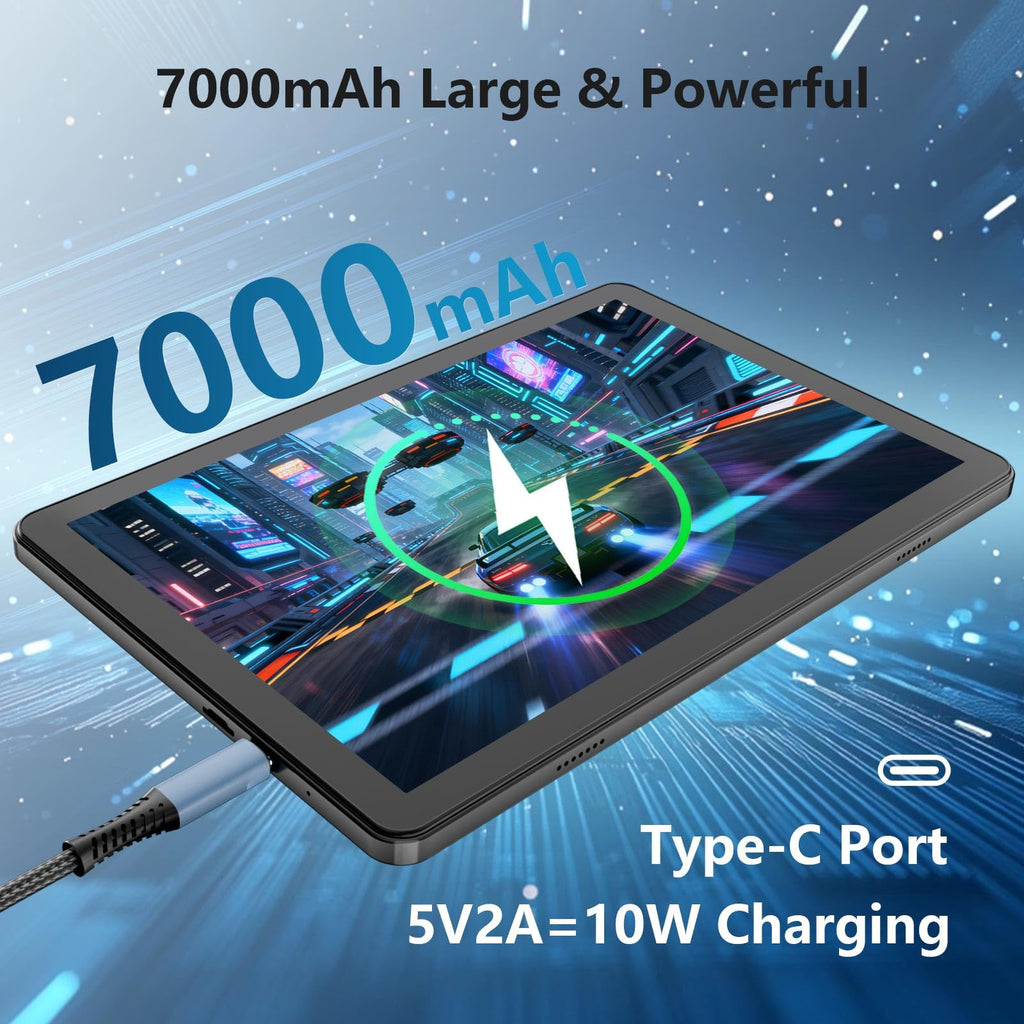 Android Tablet 10 inch, 26GB RAM 128GB ROM 7000 mAh Black O728009