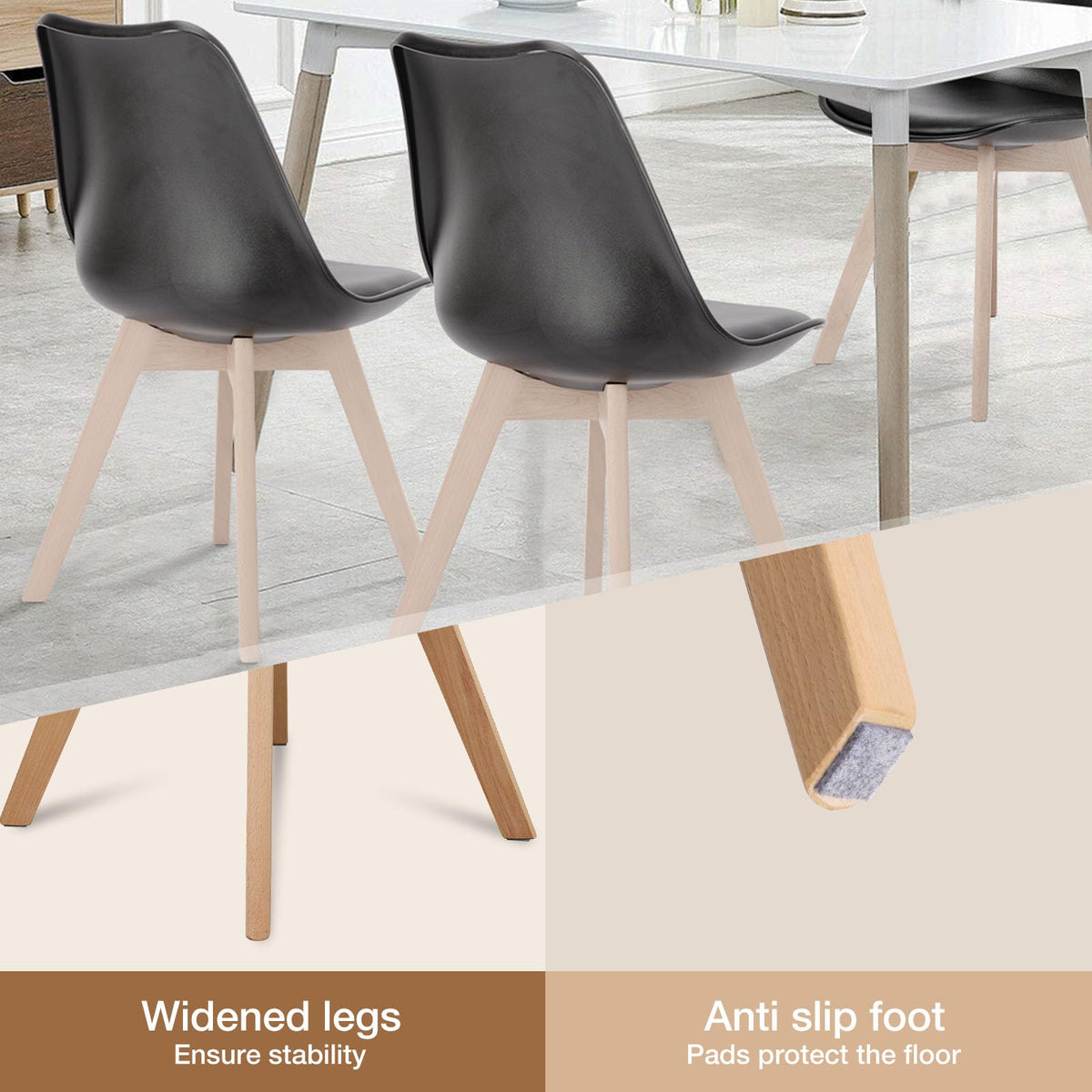 Dining Chairs Set of 4 PU Leather F5936