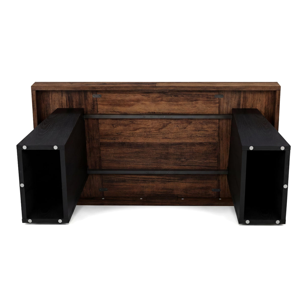 55" Wooden Office Desk with Double Pedestal E409
