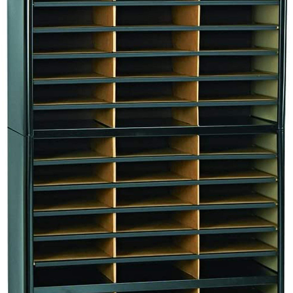 72 Compartment Black Literature Organizer L711