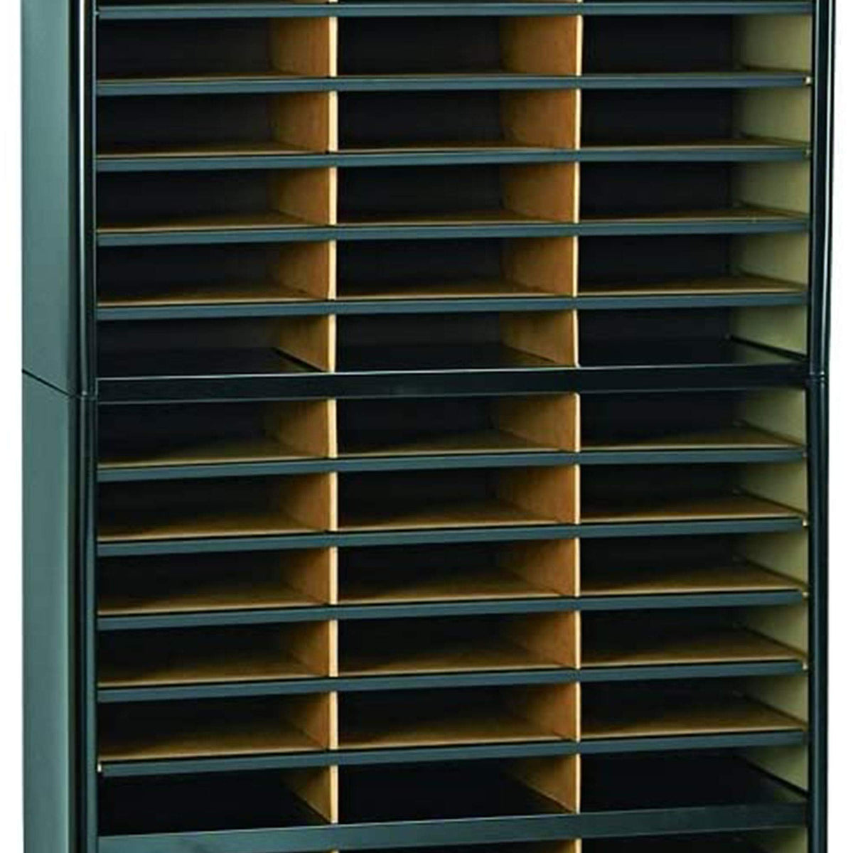 72 Compartment Black Literature Organizer L711