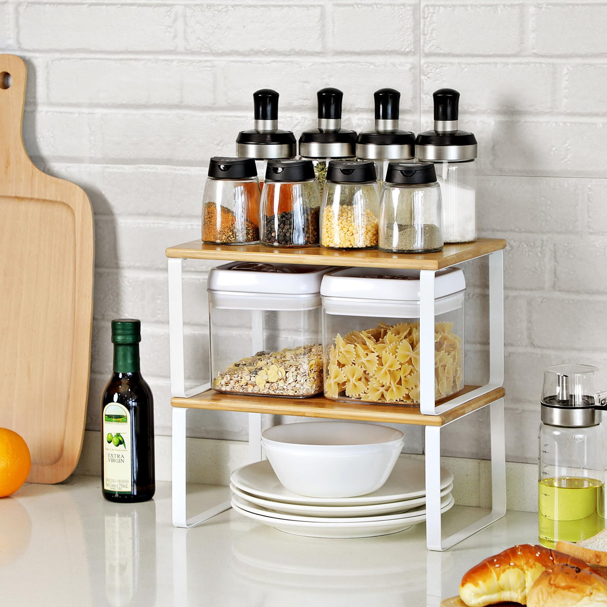 Set of 4 Kitchen Storage Shelf V927115