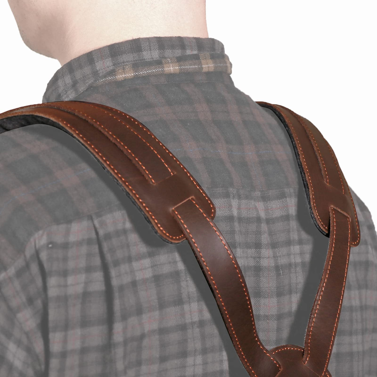 Leather Padded Tool Belt with Suspenders I814