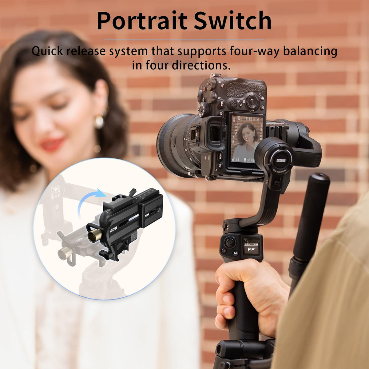 3-Axis Gimbal Stabilizer for DSLR and Mirrorless Camera E459