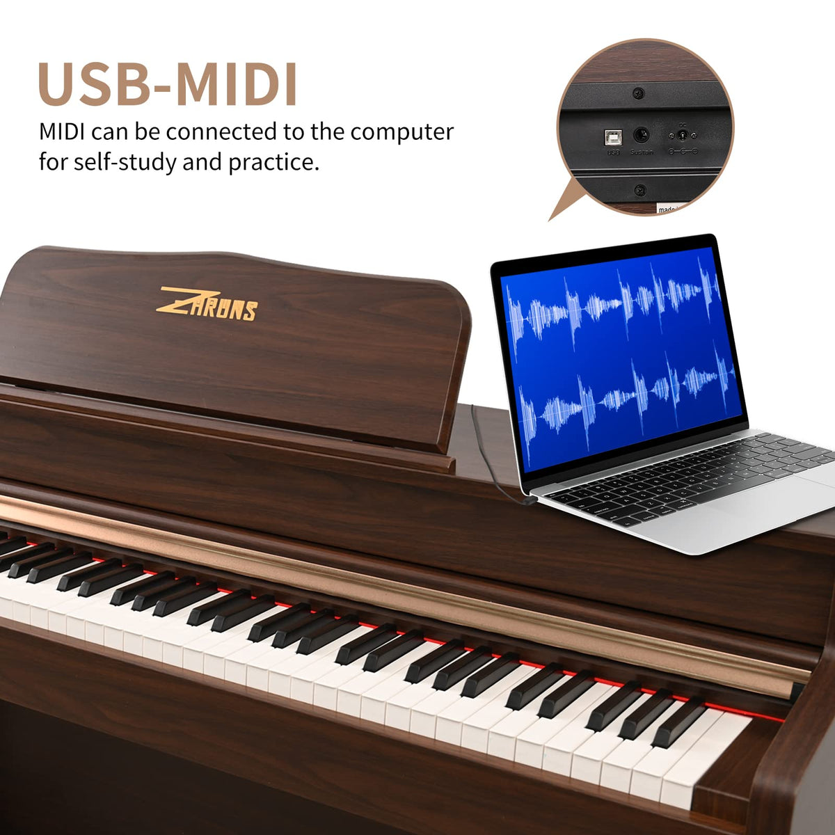 88 Key Full Weighted Digital Piano with Triple Pedal P8718
