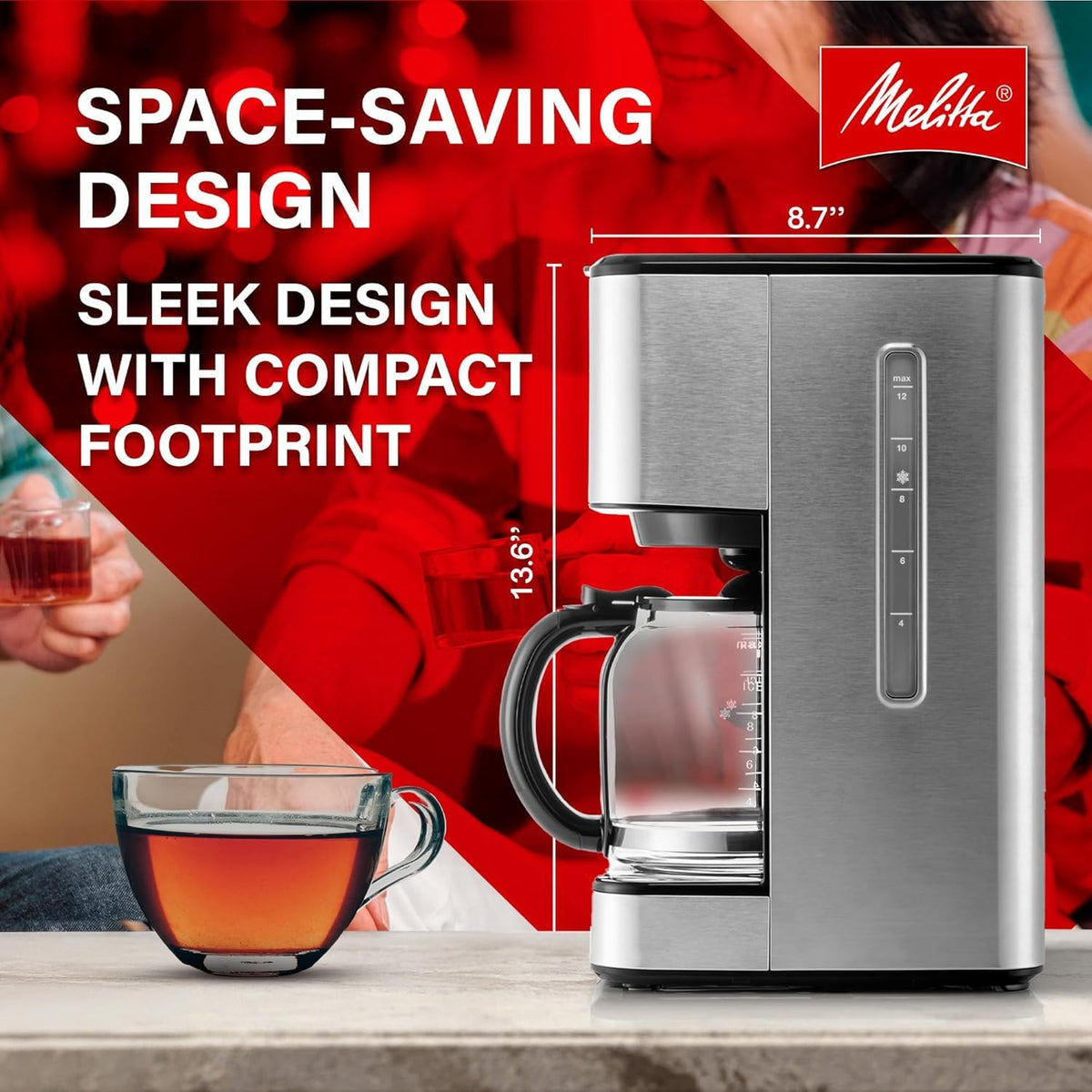Glass 12-Cup Drip Coffee Maker M650549