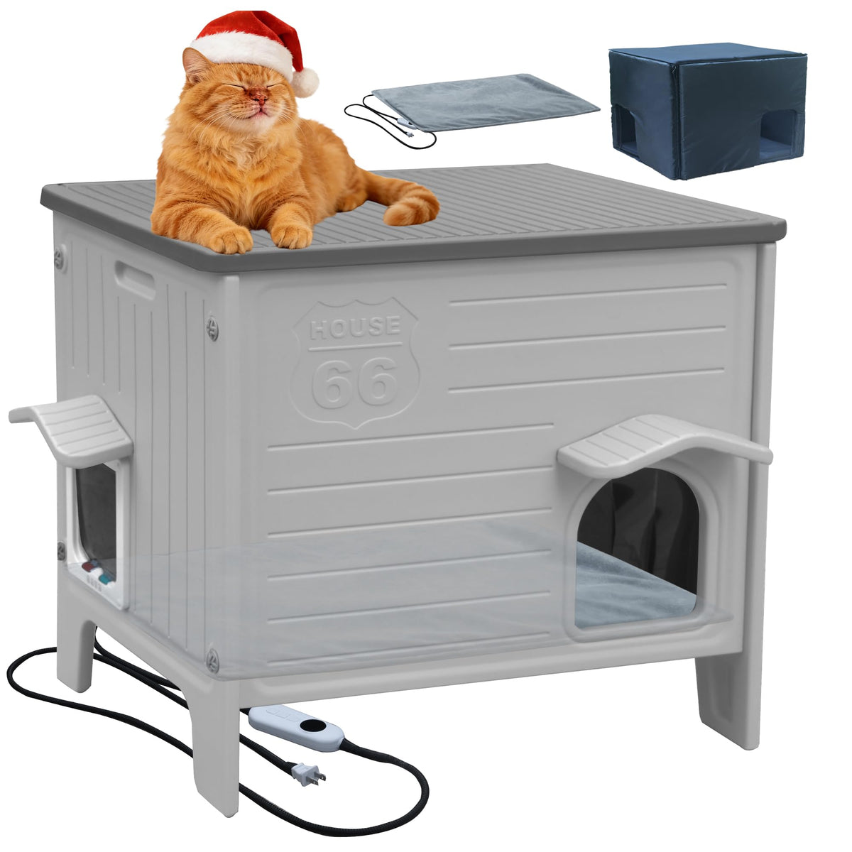 Insulated Heated Cat House S851