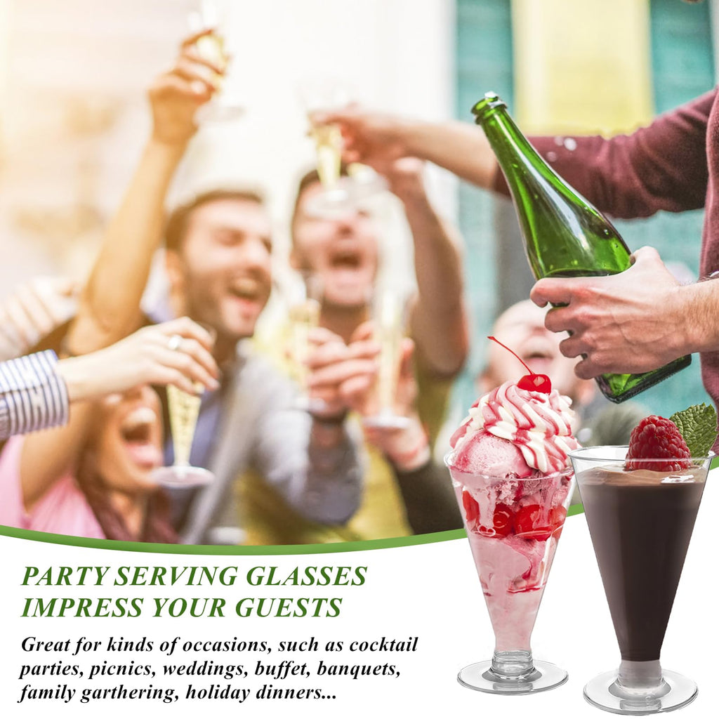 40 Pack 6 oz Disposable Plastic Martini Glasses N7658
