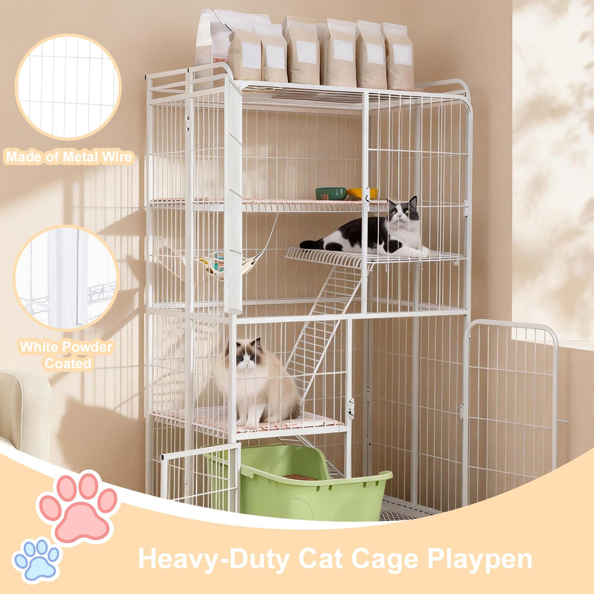 4 Tier Indoor Cat Playpen Q5405