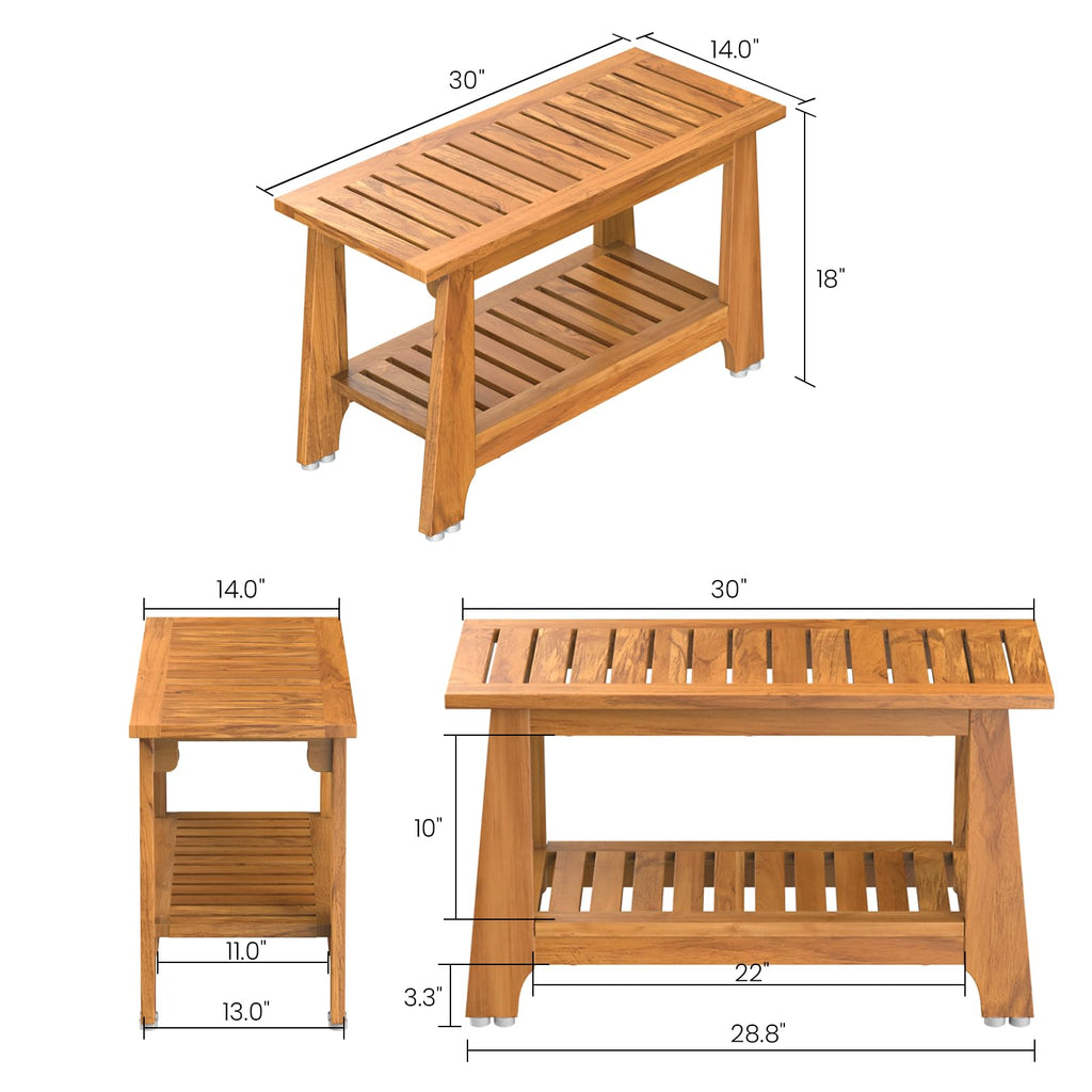 30" Teak Shower Bench N843928