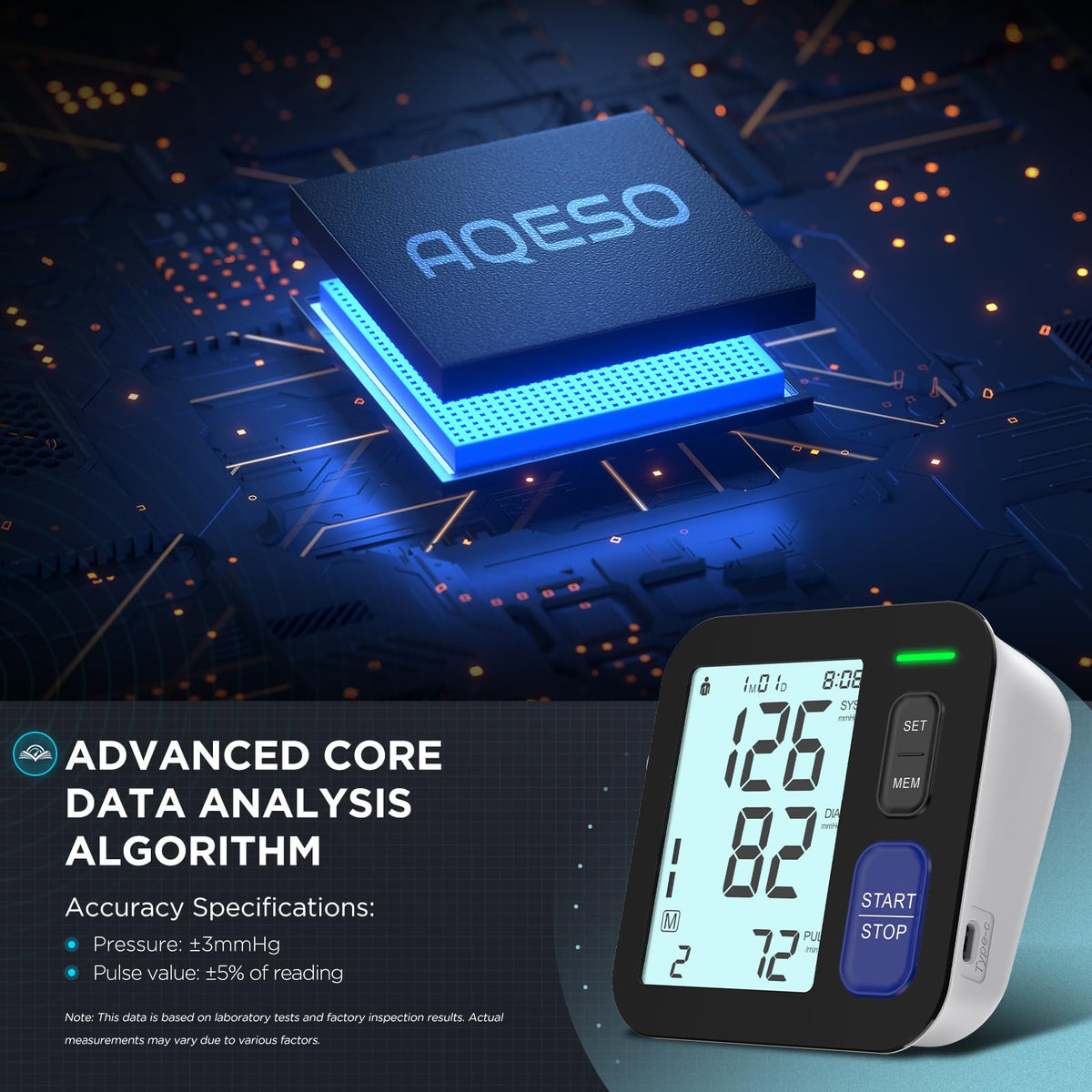 Automatic Digital Blood Pressure Machine with 3 Size Cuffs R57649