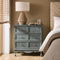 Blue 3-Drawer Nightstand with Charging Station L514346