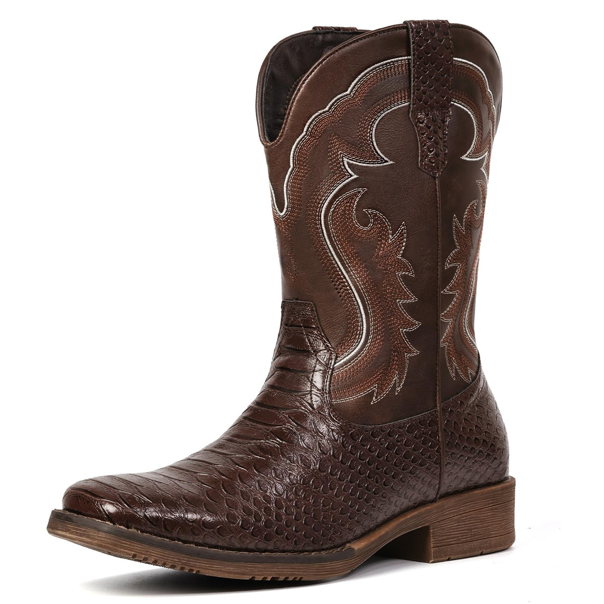 Cowboy Boots for Men Square Toe Mid Calf K225936