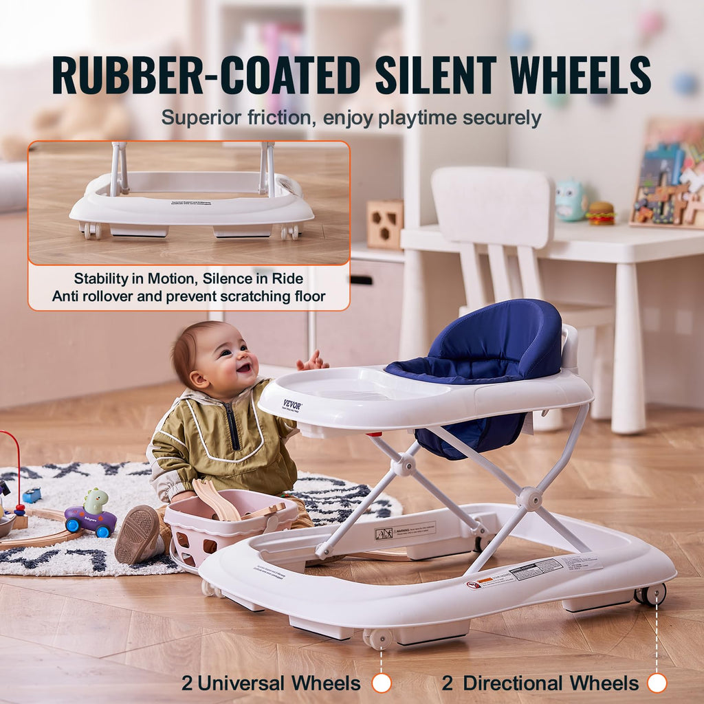 Foldable Baby Walker with Feeding Tray A92862
