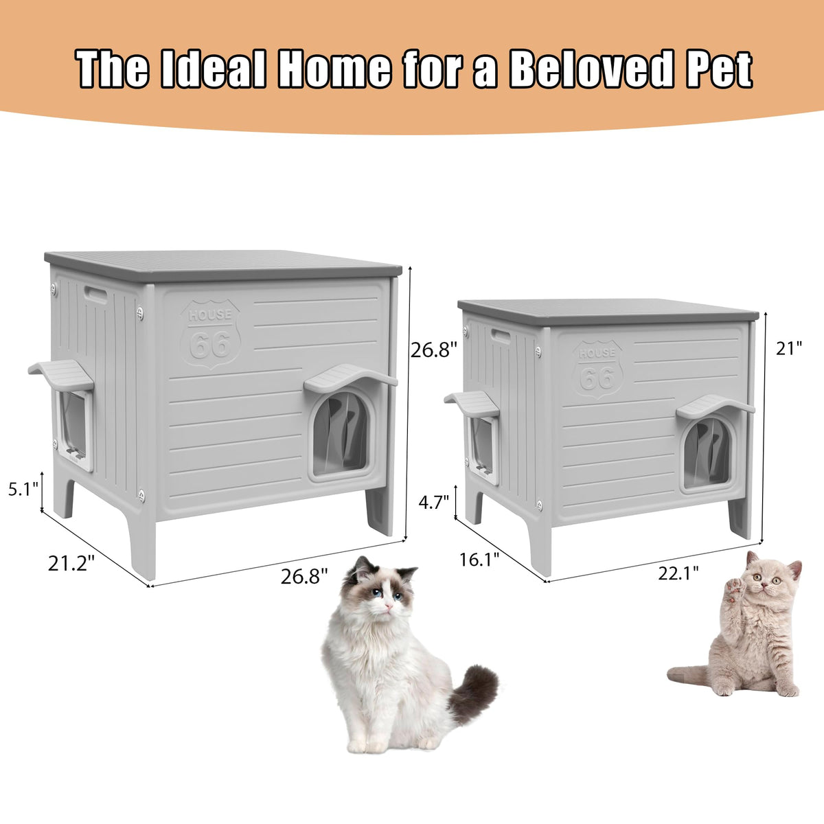 Insulated Heated Cat House S851