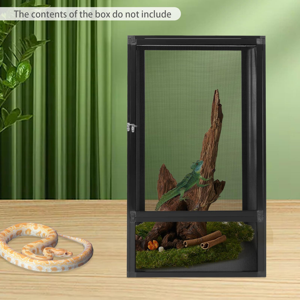 17.7"x17.7"x31.5" Foldable Aluminum Alloy Mesh Reptile Terrarium X584118