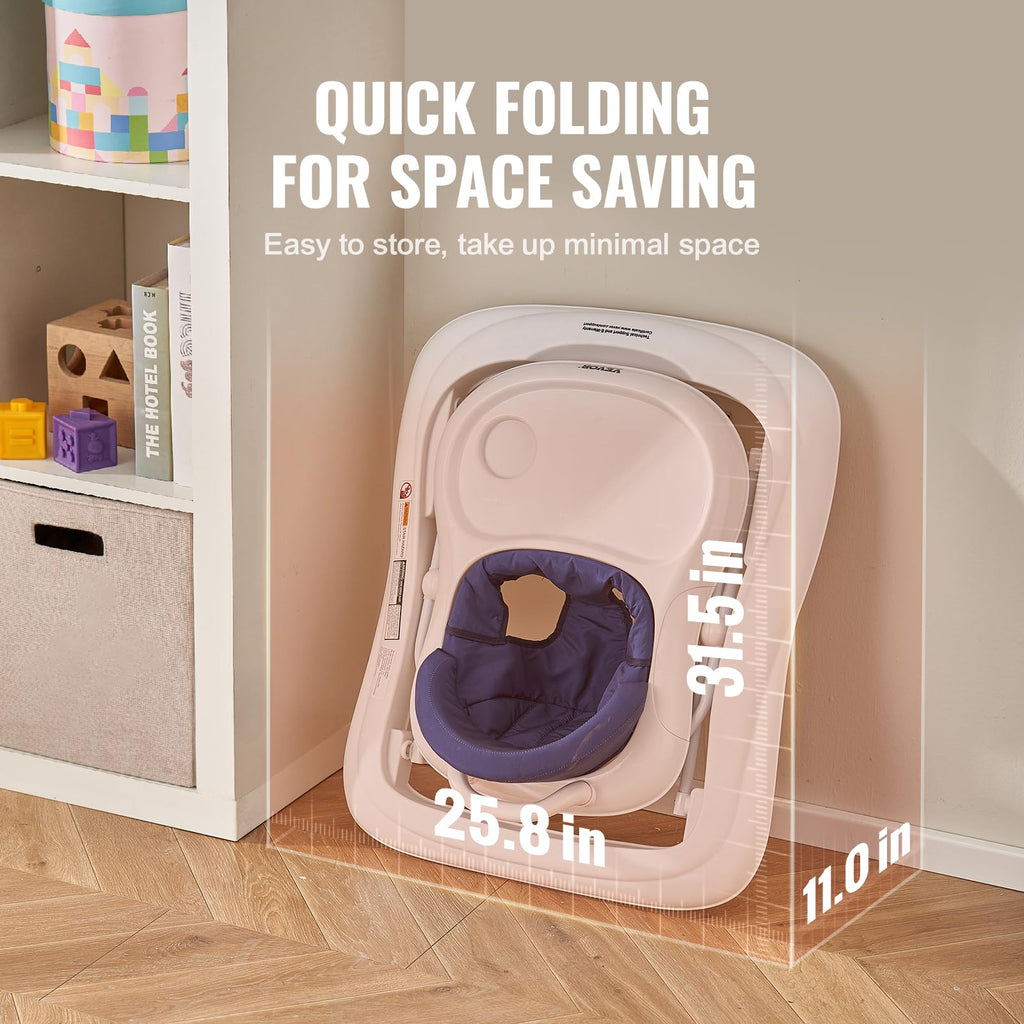 Foldable Baby Walker with Feeding Tray A92862