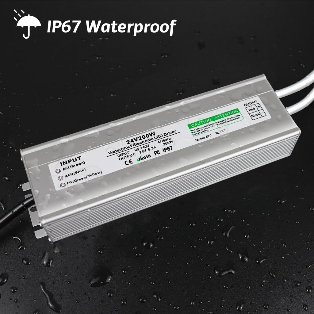 24V 200W IP67 Waterproof LED Power Supply O26561