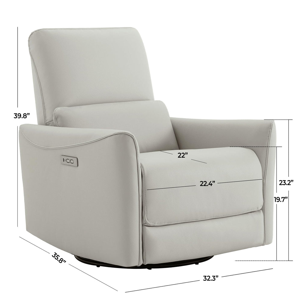 Power Recliner Swivel Glider Chair Cream J970749