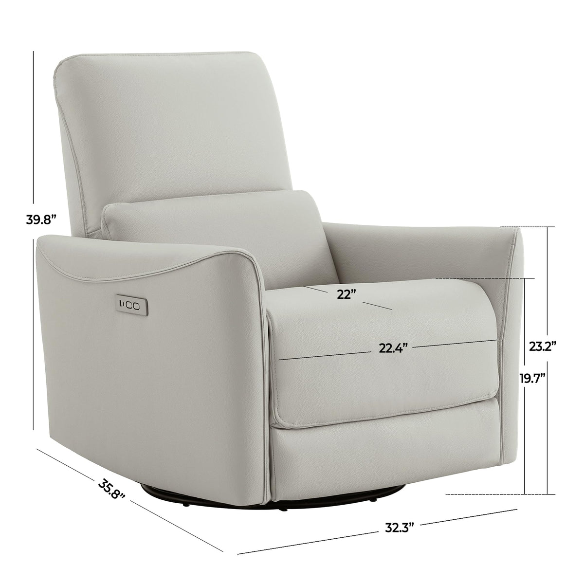 Power Recliner Swivel Glider Chair Cream J970749