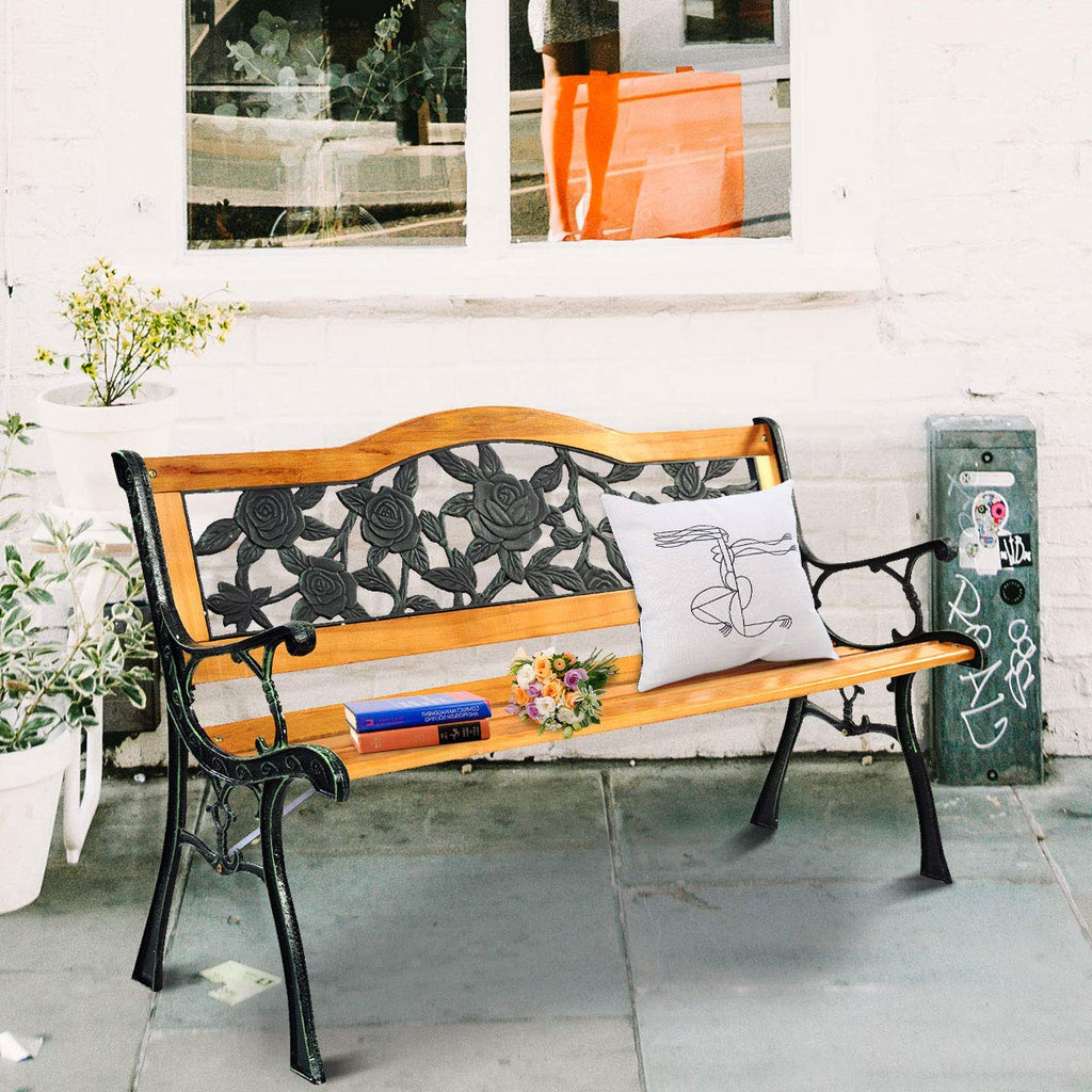 50 Inch Hardwood Frame Patio Bench N9130